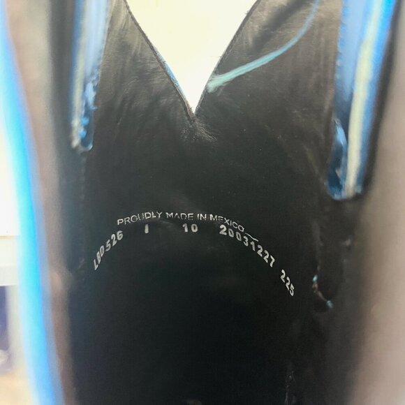 Lane SMOKESHOW Womens Cowboy Boots 10 Blue Western Cowgirl Mid Calf Pointed Toe - Picture 10 of 12